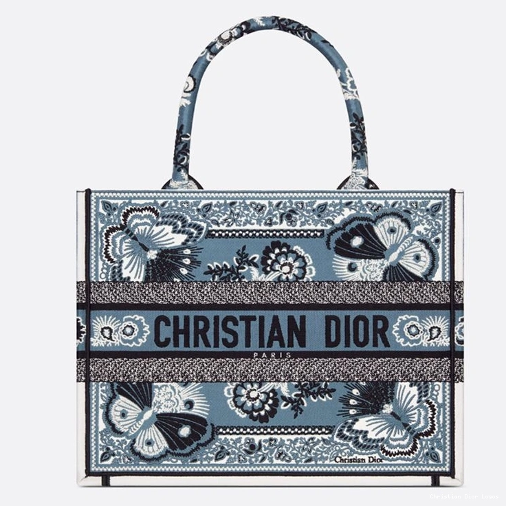 Cheap Blue Tote Butterfly Dior Book Canvas Motif Bandana 0723 Luxury